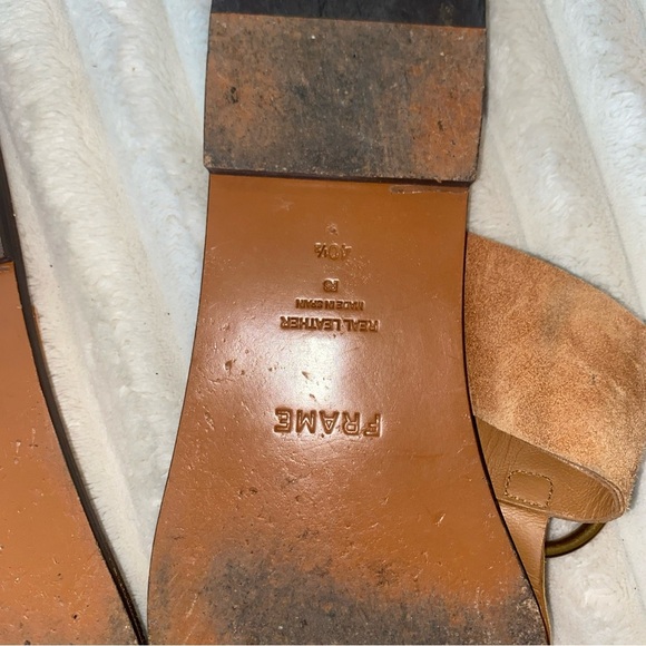 Frame Denim Tan Sandals Minimalist Summer Style - Picture 7 of 7